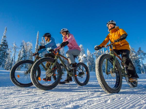 Family winter activity vacation in Finland