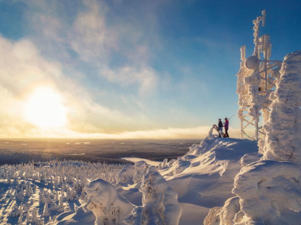 Family winter activity vacation in Finland