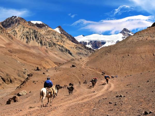Horse riding across the Andes