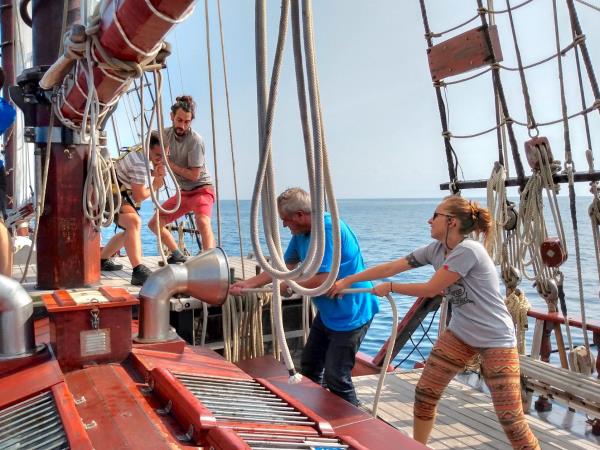 Tall ship adventure to the Brixham pirates festival