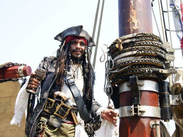 Tall ship adventure to the Brixham pirates festival