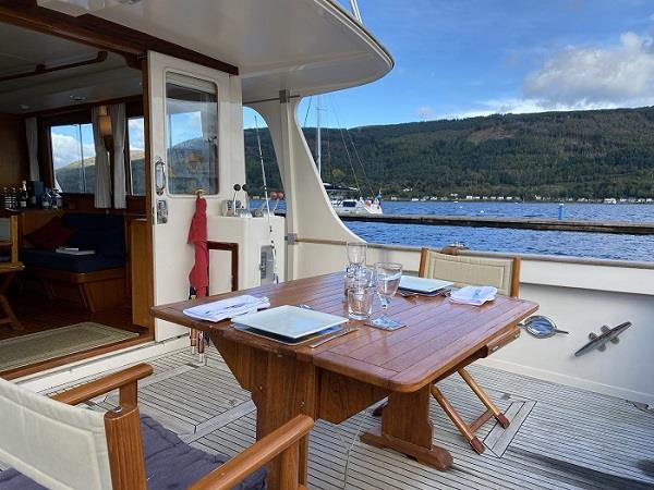 Private motor yacht charter in Scotland
