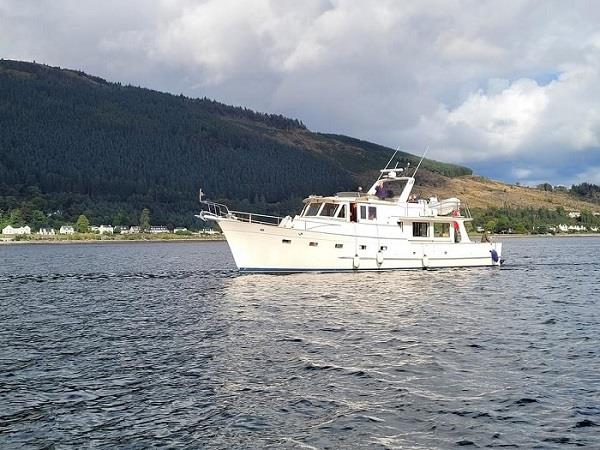 Private motor yacht charter in Scotland