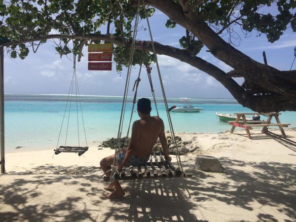 Family volunteering with turtles in the Maldives