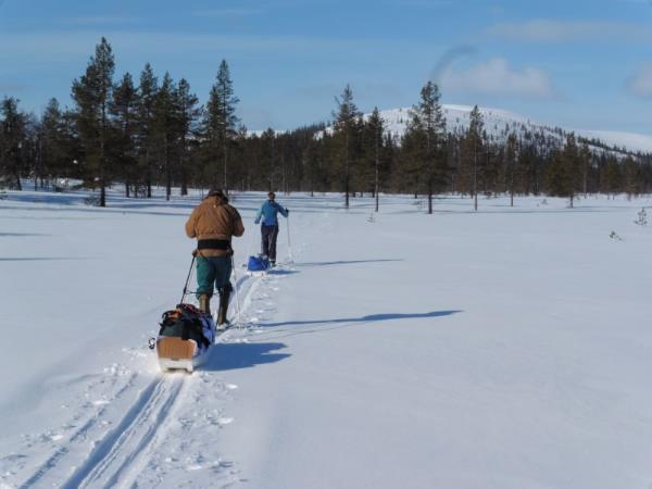 Skiing and winter camping in Finnish Lapland vacation