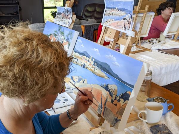 Painting vacation in Tasmania, Seascapes
