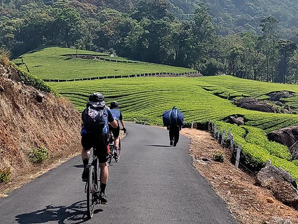 Walking and cycling vacation in Kerala, India
