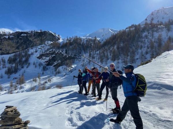 Snowshoeing in the French Alps