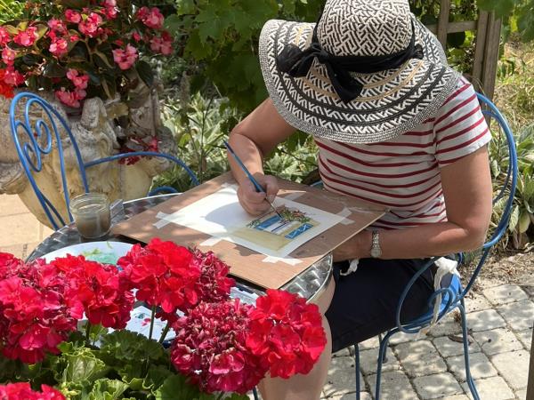 Art holiday in France, acrylic & oils
