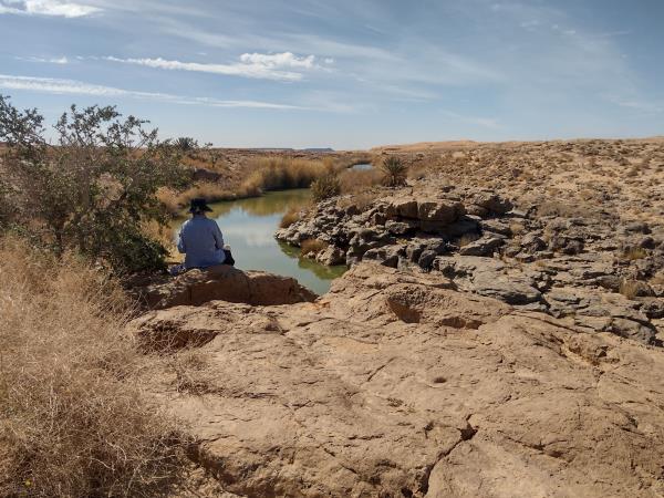Painting vacation in Moroccan desert
