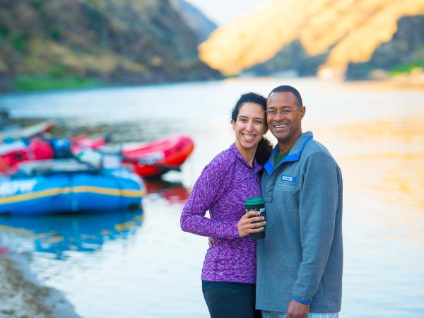 Family rafting holiday on the Salmon River, Idaho, USA