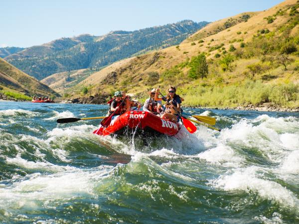 Family rafting holiday on the Salmon River, Idaho, USA