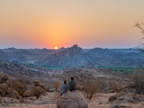 Family volunteering in Namibia, desert elephants