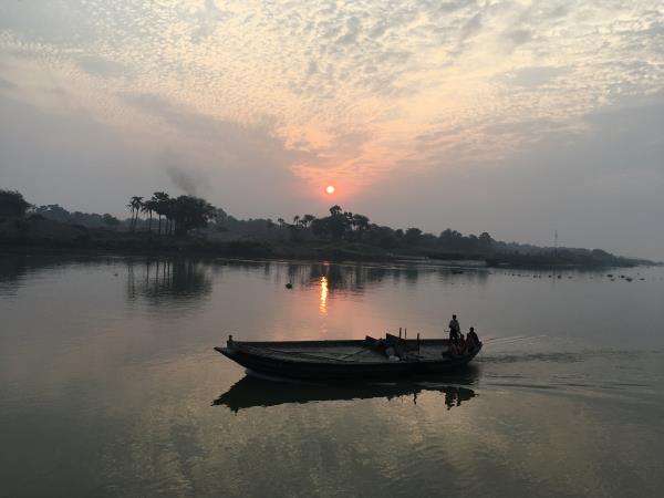 Lower Ganges river cruise in India