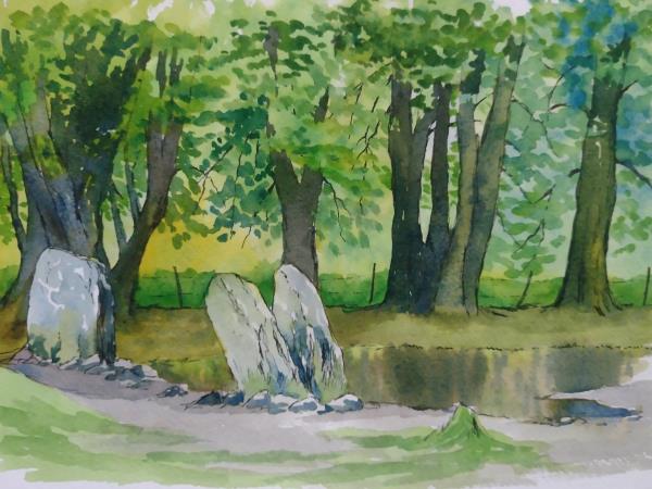 Scotland painting holiday, around the blooming heather