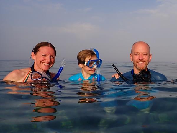 Family scuba diving vacation in the Red Sea