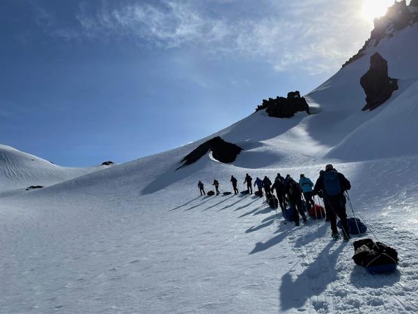 Iceland winter hiking expedition