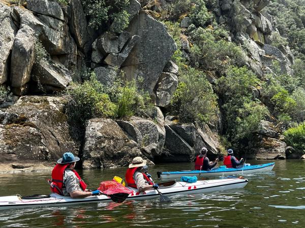 Kayak under the Douro cliffs