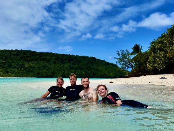 Swim with humpback whales, Tonga