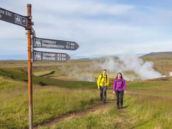 Iceland highland walking vacation, waterfalls & hot Springs