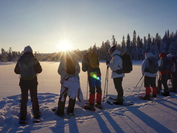 Snowshoeing vacation in Finland