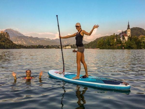 Slovenia lake swimming vacation