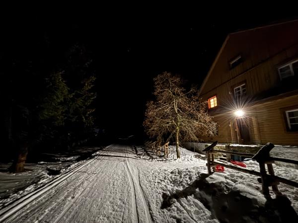 Ski touring winter vacation