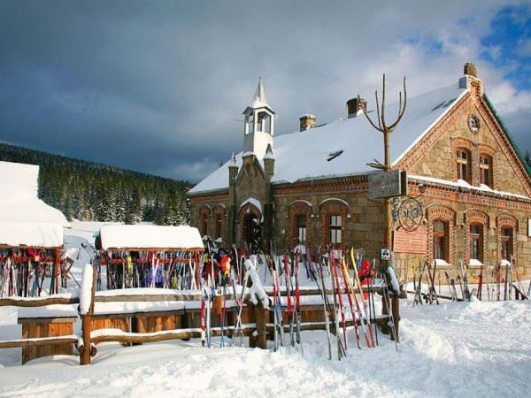 Ski touring winter vacation