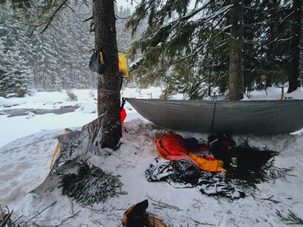 Ski touring winter vacation