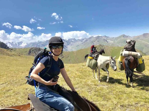 Horse trekking in Tian Shan mountains, Kyrgyzstan