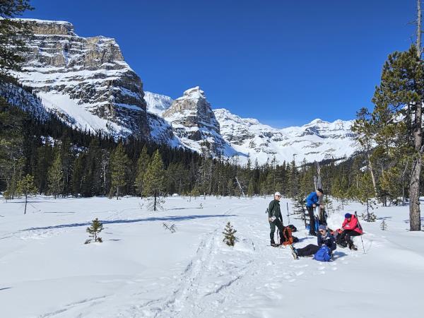 Snow shoeing and winter hiking vacation, Canada