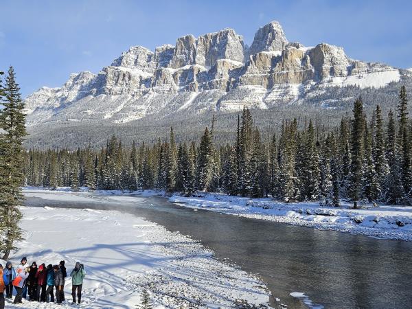 Snow shoeing and winter hiking vacation, Canada