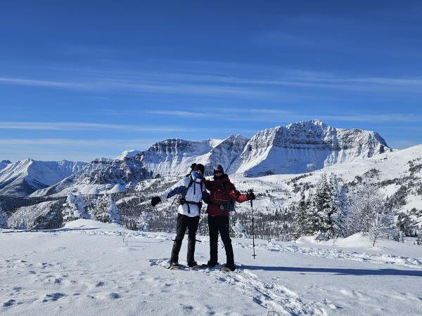 Snow shoeing and winter hiking vacation, Canada