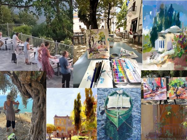 Plein Air painting vacation in Greece