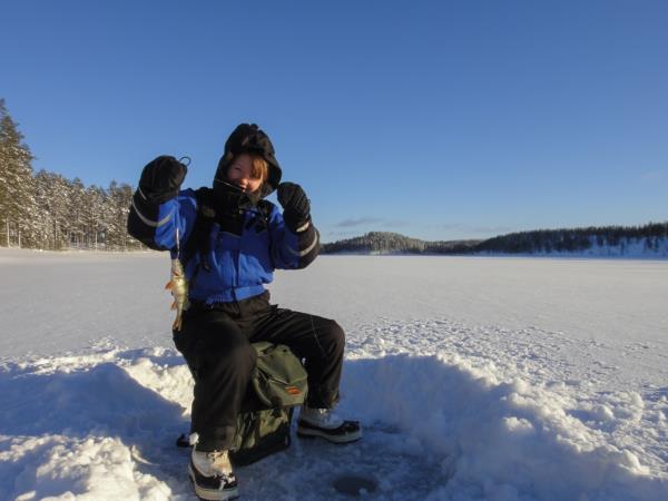 Family winter activity vacation, Finland