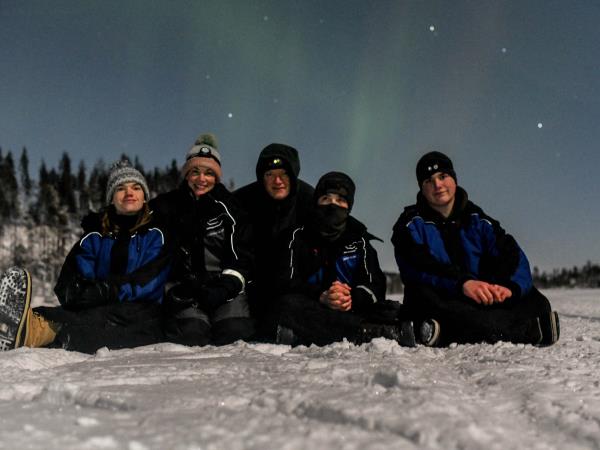 Family winter activity vacation, Finland
