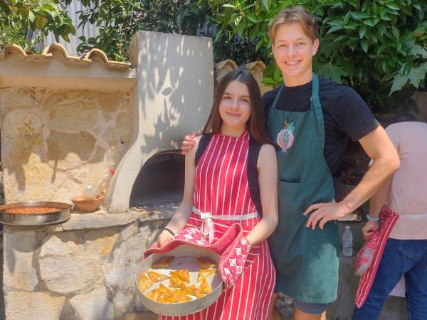 Vegan holiday in Greece, cooking and food