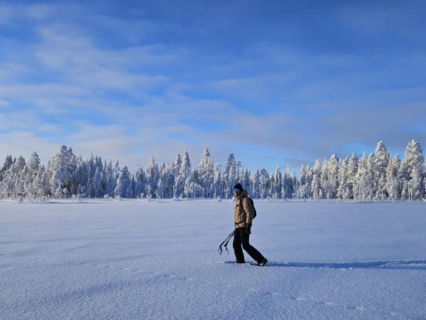Snowshoeing vacation in Finland