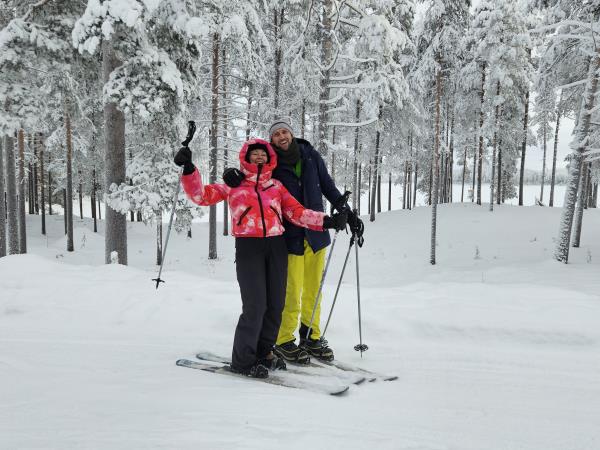 Family winter activity week in Finland