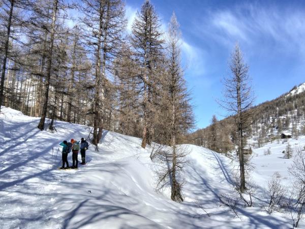 Hut to hut snowshoeing vacation in France