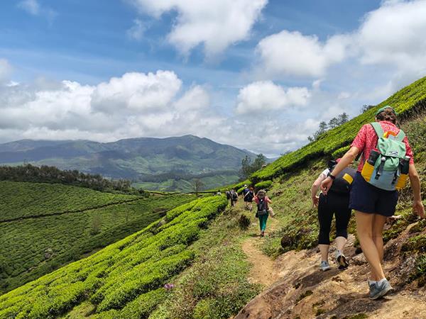 Walking and cycling vacation in Kerala, India