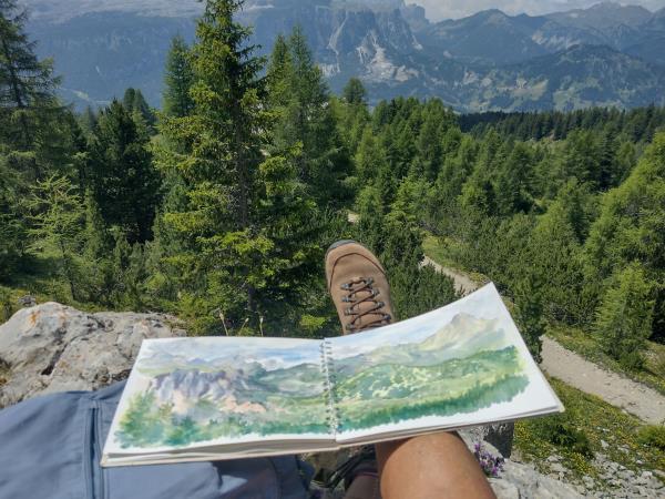 Dolomites painting vacation in Italy