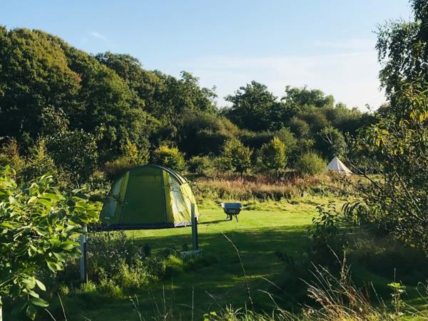 Sussex campsite in the South Downs, England