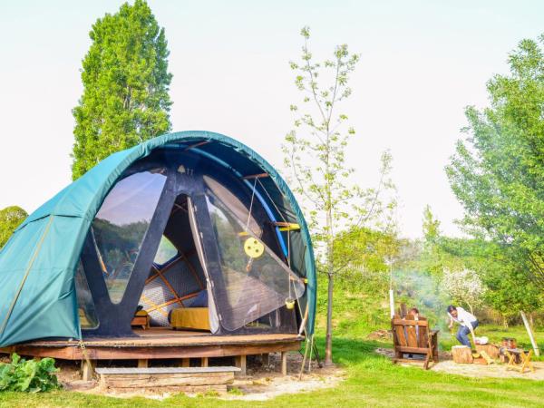 Sussex campsite in the South Downs, England