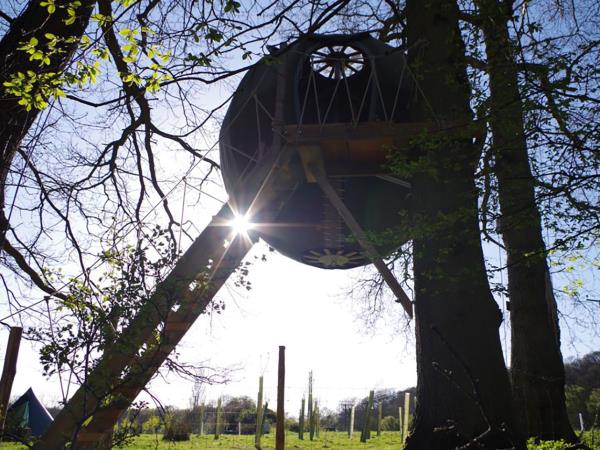 Sussex campsite in the South Downs, England