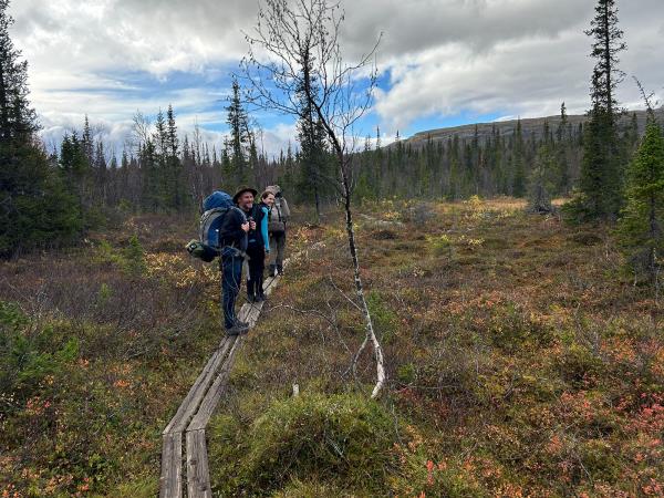 Autumn in Lapland hiking vacation, small group