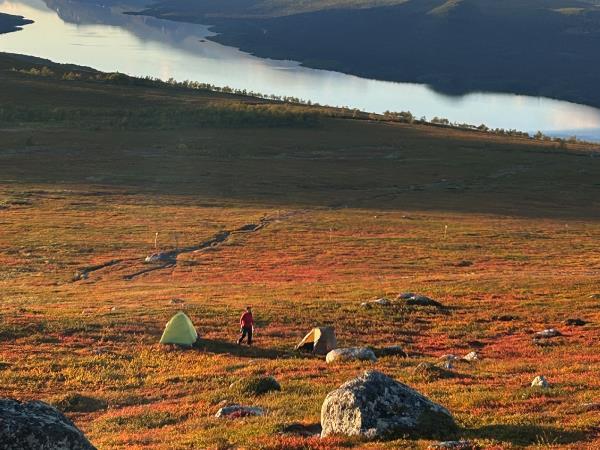 Autumn in Lapland hiking vacation, small group