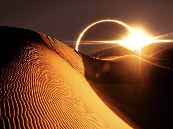 Algeria eclipse over the Sahara vacation