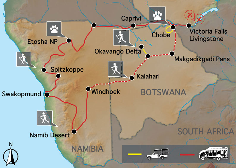 road trip namibia botswana zimbabwe