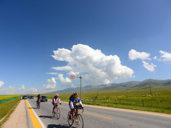 Qinghai Lake cycling tour in China